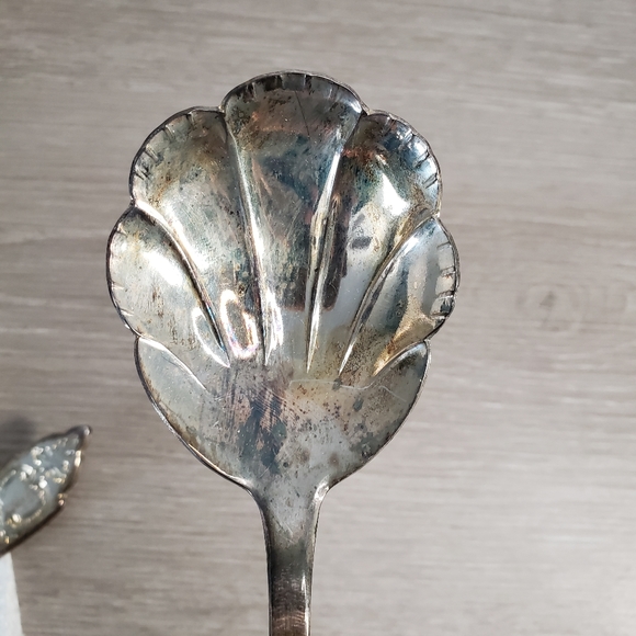 Vtg. Epon Brass Mayell Cake Slicer & Spoon set - Picture 8 of 12